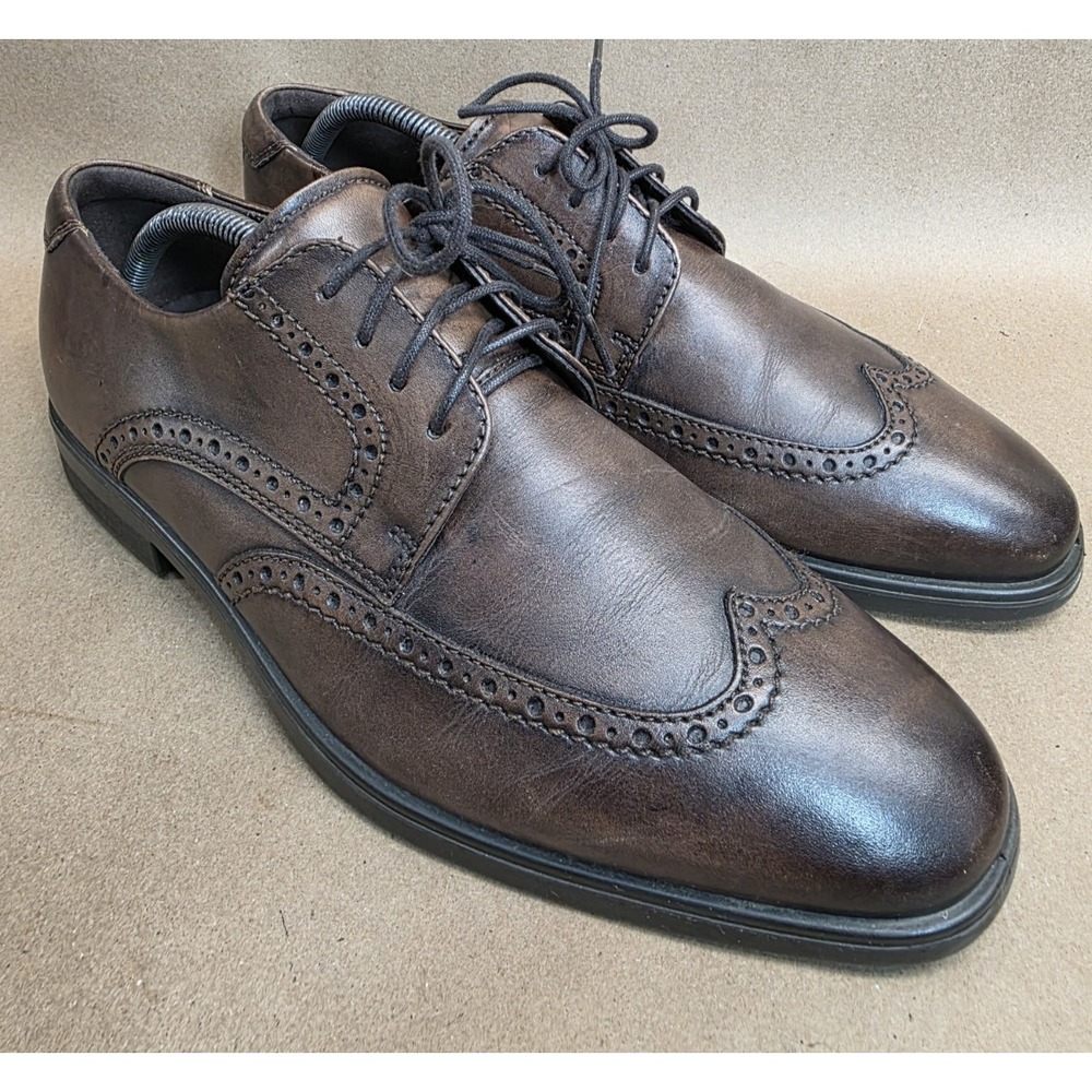 ECCO Melbourne (Us 10 Eu 40) Wing Tip Oxford, Cocoa Brown, Men's